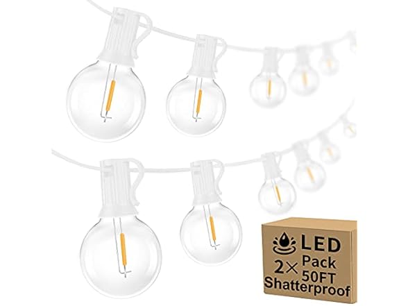 Bosceos Outdoor G40 LED Globe String Light