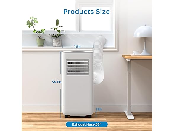 Vossfamul 350sqft 8000 BTU Portable AC