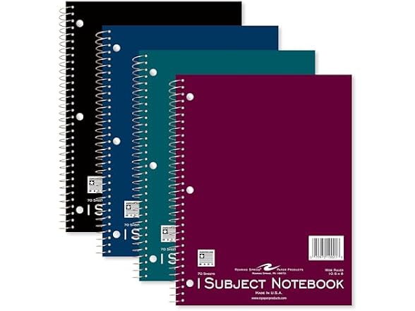 ROARING SPRING ROARING SPRING 1 Subject Spiral Notebo