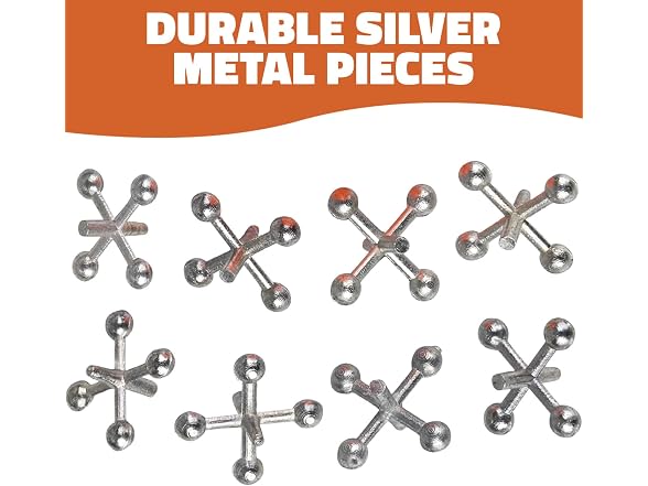 Metal Jacks With Ball - 12 sets per unit