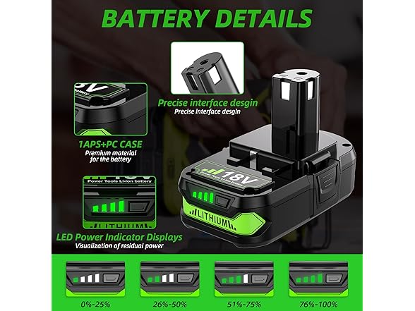 Bonacell W0815 Replacement for P107 Battery