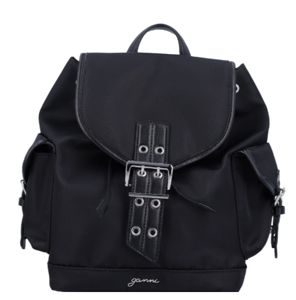Ganni Bucky Nylon Backpack Black - Gallery 4