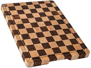 $19.99, Was $49.99, 60% Off! Checkered Acacia Wood Cutting Board dealfomo