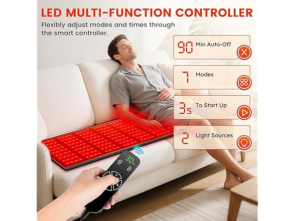 Red Light Therapy Mat w/ Lounge Chair