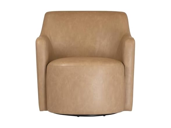 HomePop Barrel Swivel Chair, Sand