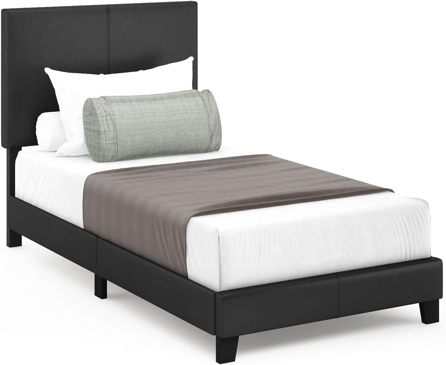 FURINNO Pessac PU Leather King Platform Bed - Gallery 14