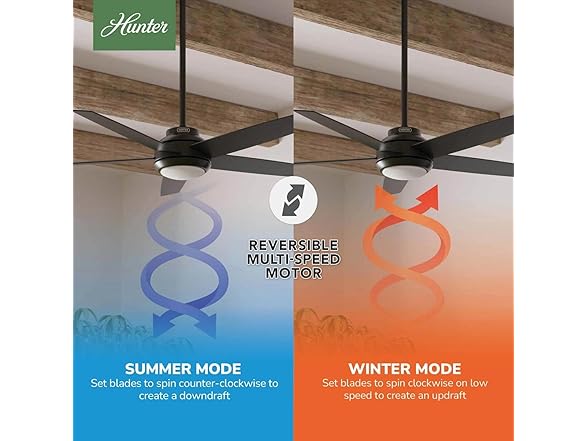 Hunter Fan 52 Inch Matte Black Finish Indoor Ceiling Fan - Gallery 6