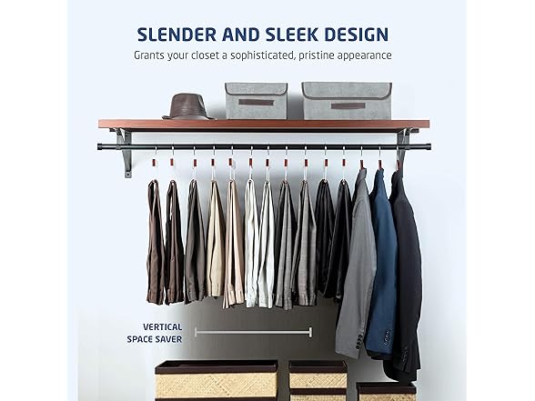 ZOBER Wooden Pant Hanger w/Bar,10Pk