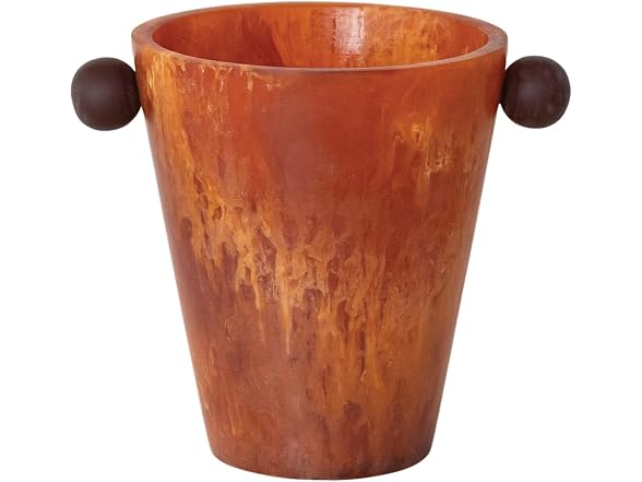 Creative Co-Op Marbled Resin Bottle Cooler w Ball Handles