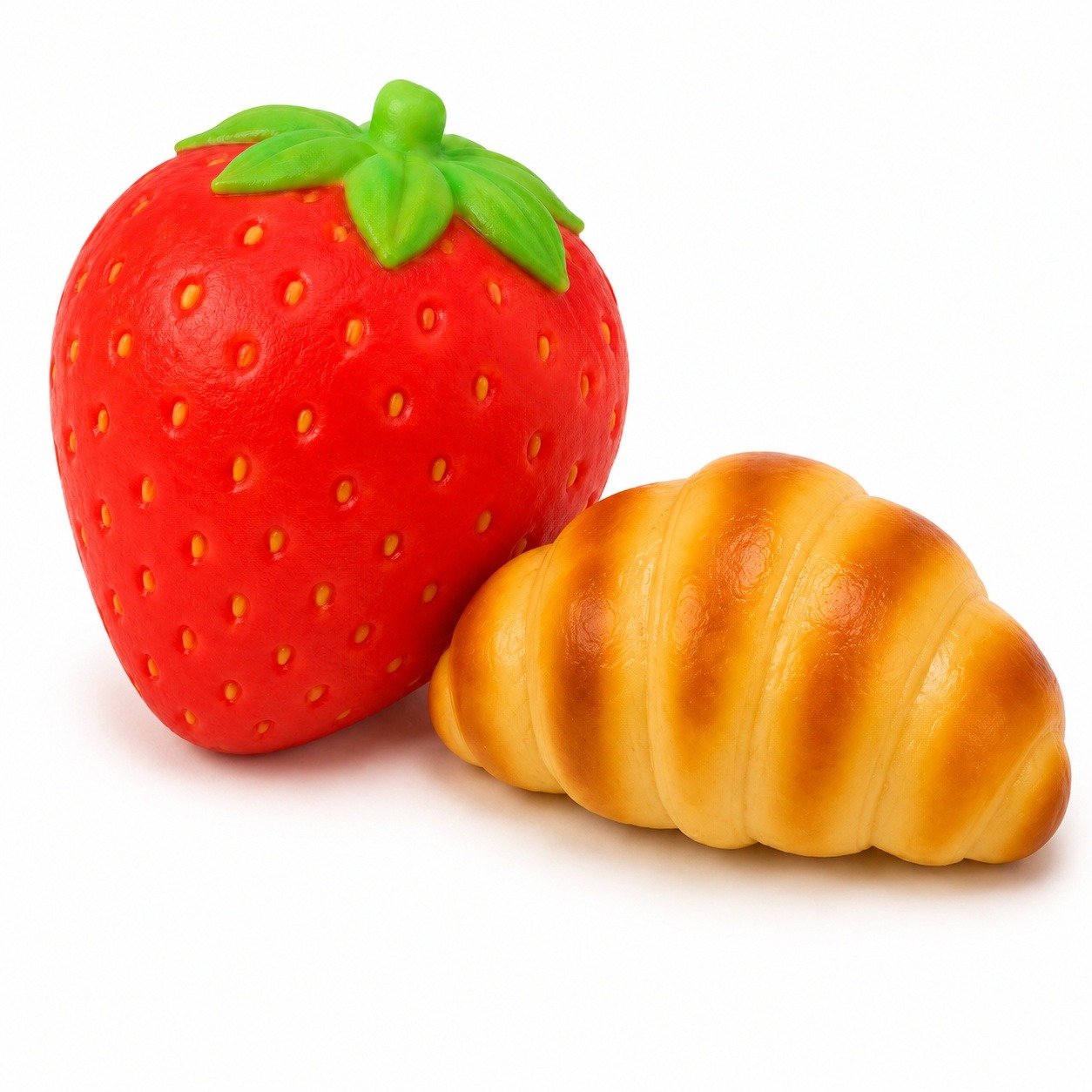 2Pk Squishy Strawberry+Croissant - Gallery 4