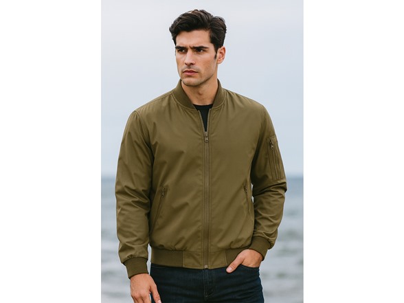 Mens Lightweight Bomber Flight Jacket (1 or 2Pk)