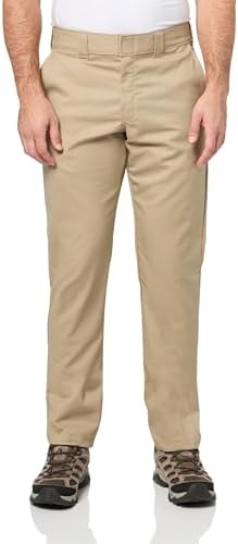 Slim Fit Tapered Leg Multi-Use Pocket Work Pants, Desert Sand, 32 30