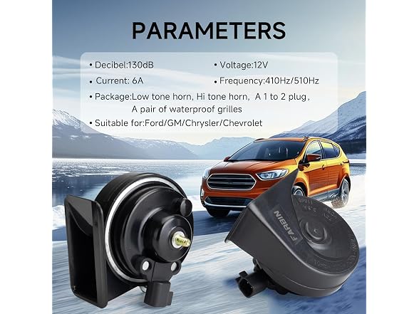 FARBIN Car Horn Replacement for Ford F150,F250,Focus