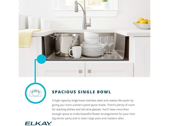 Elkay Crosstown 18 Gauge SS 31.5" Sink Kit w Faucet