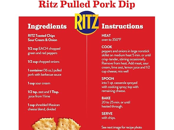RITZ Toasted Chips Sour Cream and Onion Crackers