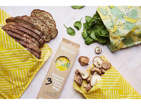 36 Pack Beeswax Organic Cotton Food Bags