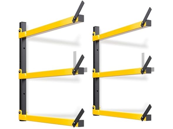 GREENER Lumber Storage Rack Folding w/ 3-Levels, 2 Ct