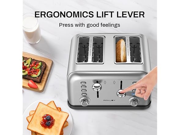 4 Slice Toaster with Dual Controls