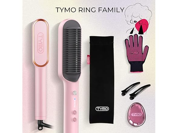 TYMO Ring Hair Straightener Comb Straightening Brush
