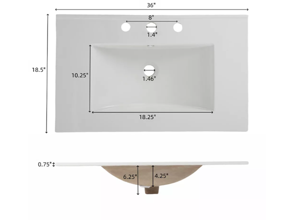 Christopher Knight Home Lowell Contemporary 36" Vanity