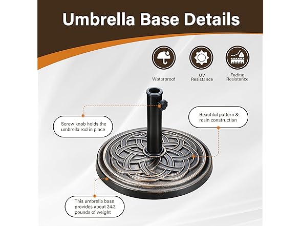 InfiniPower Heavy Duty Umbrella Base