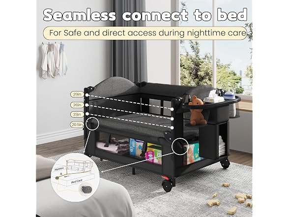 HOMMOW BC2133626054221 baby bassinet (Open Box)