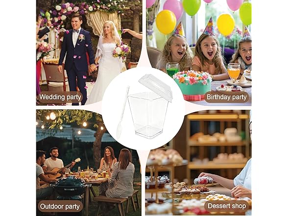 GGYKJSK 50-Pack 5oz Dessert Cups