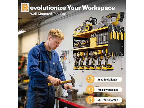 Power Tool Organizer Charging Station