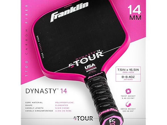 Franklin Sports Pro Pickleball Paddle Set 14mm