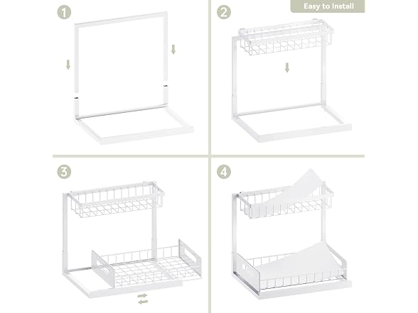 Under Sink Organizer and Storagev1 Pack White