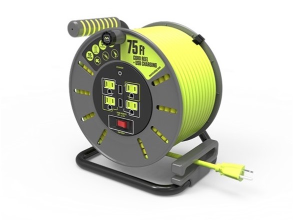 Masterplug 100ft Metal Extension Cord Reel