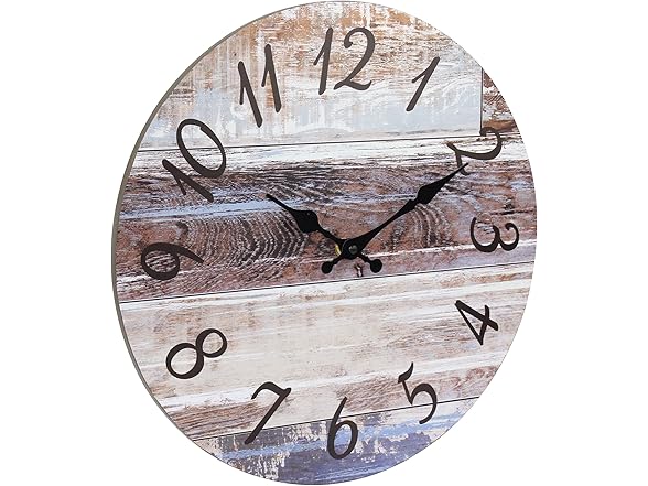 Stonebriar Vintage Farmhouse 14" Hanging Wall Clock