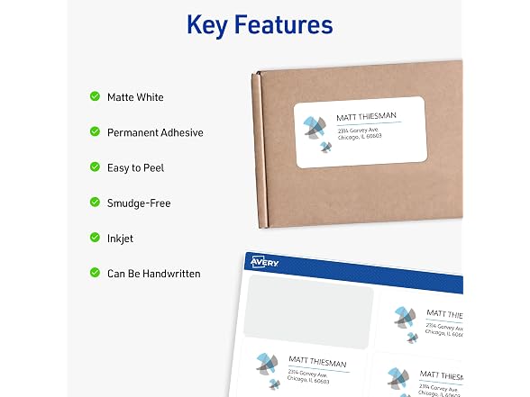 Avery Printable Shipping Labels 2" x 4"
