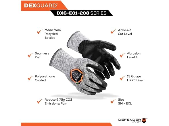 DEXGUARD™ ANSI A2 Cut Resistant Work Glove 12pr