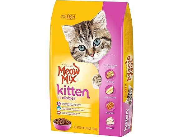 Meow Mix Cat Food, Kitten Formula, 3.15lbs