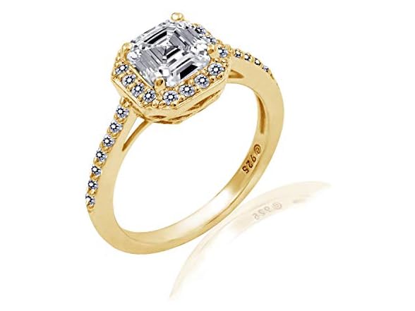 Amazon Essentials Ring Halo Sterling