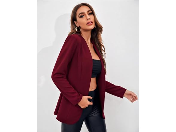 Zeagoo Women (XXL) Long Sleeve Blazer Open Jacket