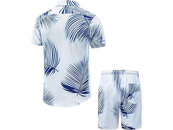 Euow Men (XXL) Hawaiian Shirts Casual Button Shirt