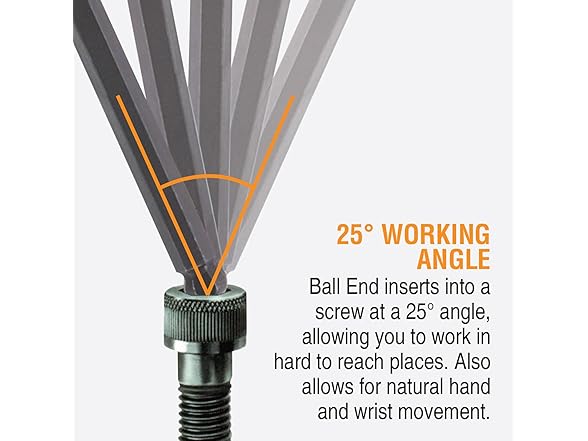 Bondus 10637 Set 13 Ball End Screwdrivers .050-3/8"