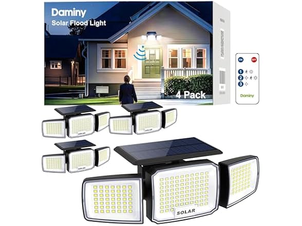 DAMINY Solar Motion Light 3-Head