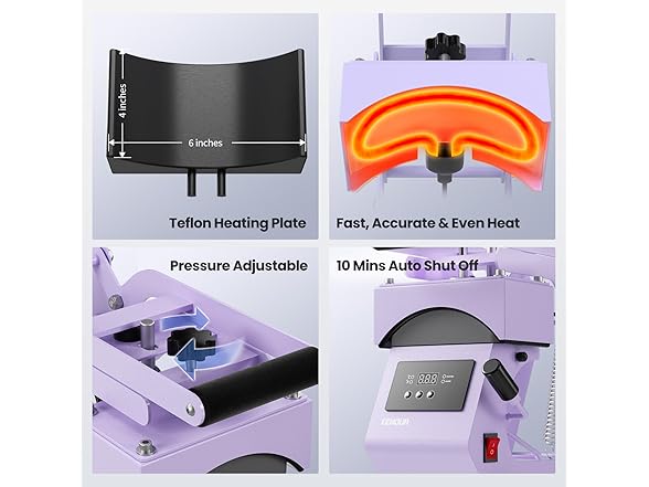 EENOUR VND05904 hat press Purple