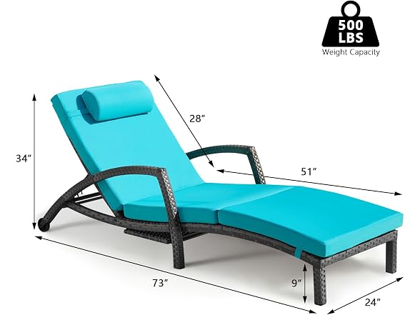 Chaise Lounge Chairs Wicker Patio Pool Lounge Chair
