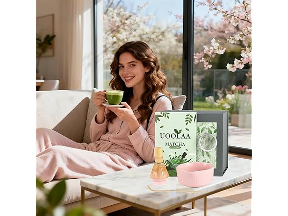 Pink Traditional Matcha Whisk Set