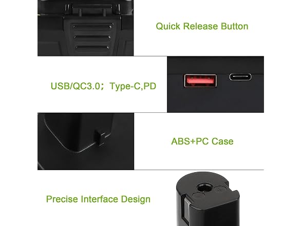 ZLWAWAOL 2Pcs DM18RL Battery Adapter