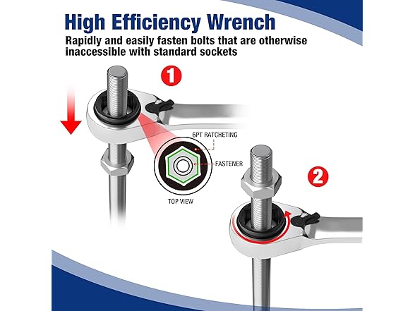 WORKPRO 7pc Reversible Ratchet Set