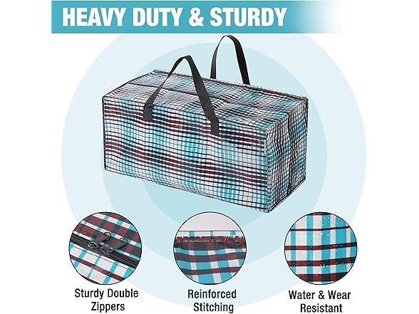 WORKPRO 6 Pack Extra Large Moving Bags w/ Zippers