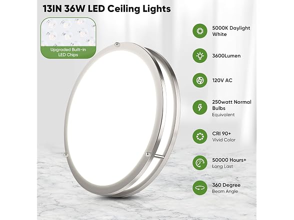 TOBUSA B0BM9B6Z99 2-Pack Super Bright LED Fixtures 36W