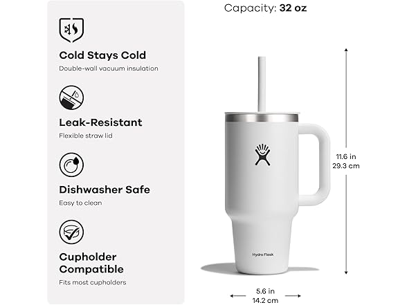 Hydro Flask Travel Tumbler, 32 oz, Matcha Ombre