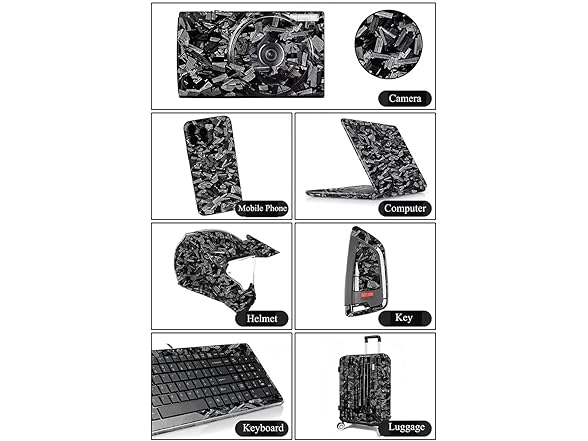 ASENDIWAY Grey Carbon Fiber Vinyl Wrap