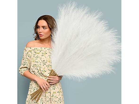Pack of 16 Faux Pampas Grass D閏or
